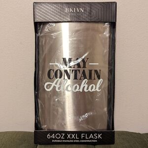 HUGE 64oz XXL Liquor FLASK Stainless STEEL NWT